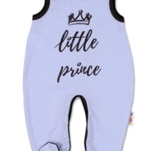 Baby Nellys Kojenecké bavlněné dupačky, Little Prince - modré, vel. 74