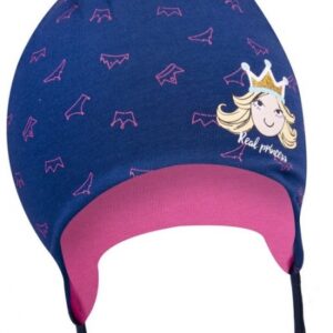 Bavlněná čepička YO ! Little princess - granátová - se zavazováním