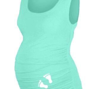 Be MaaMaa Top, tílko Dana s potiskem Nožiček, vel. L/XL - máta