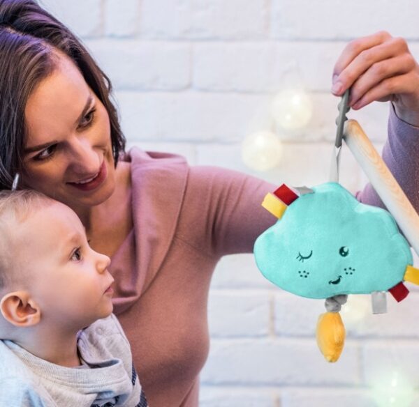 Plyšový mráček s hracím strojkem Lullaby Cold - modrý - Image 2