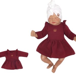 Z&Z Dětské teplákové šatičky/tunika Princess - bordó, vel. 62