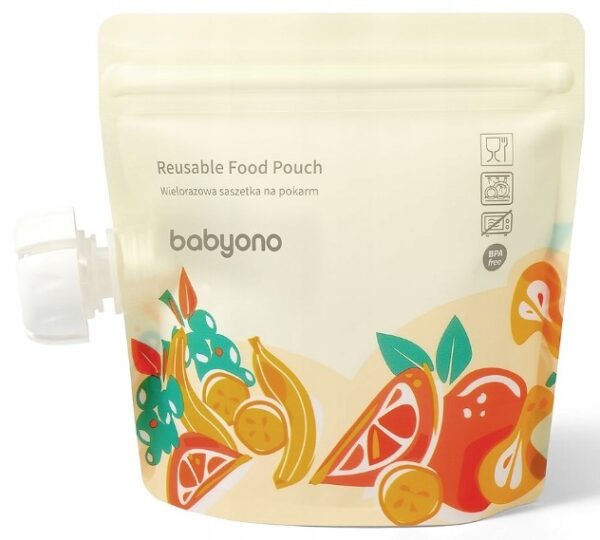 Opakovaně použitelné sáčky k uskladnění potravy BabyOno , 150 ml - 5 ks - Image 4