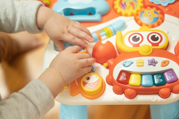 Dětské interaktivní chodítko, stoleček s příslušenstvím 2v1, TOYZ, růžové - Obrázek 14