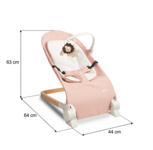 Kojenecké lehátko, ergonomické Pine - růžové - Obrázek 12