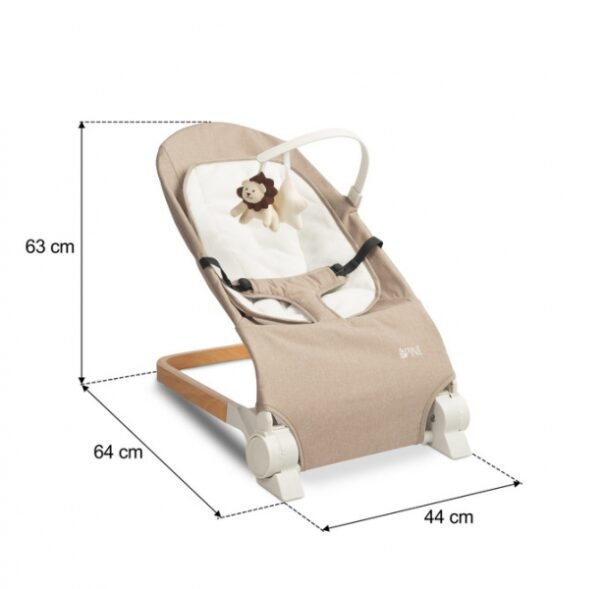 Kojenecké lehátko, ergonomické Pine - béžové/hnědé - Obrázek 12