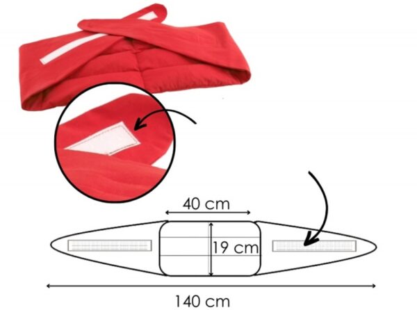 Bederní nahřívací pás s třešňovými pecičkami, termofor - Cherry life, ecru - Obrázek 3