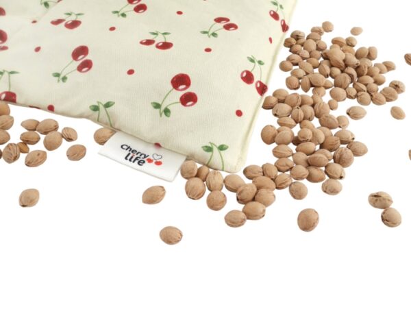 Bederní nahřívací pás s třešňovými pecičkami, termofor - Cherry life, ecru - Obrázek 4