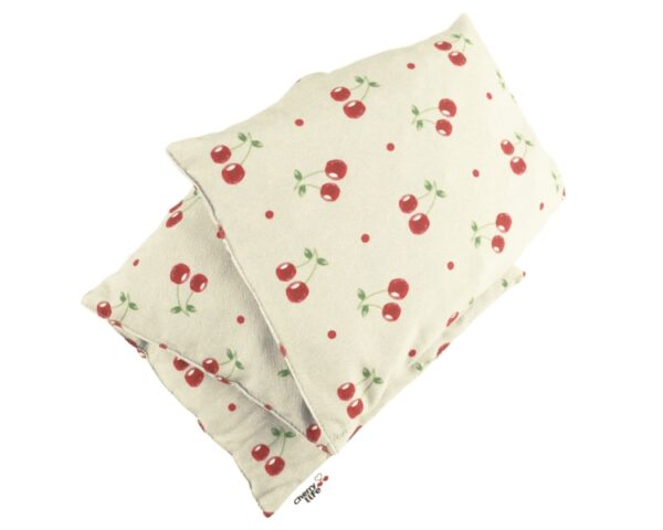 Tříkomorový nahřívací pás s třešňovými pecičkami, termofor -  Cherry life, ecru - Obrázek 3