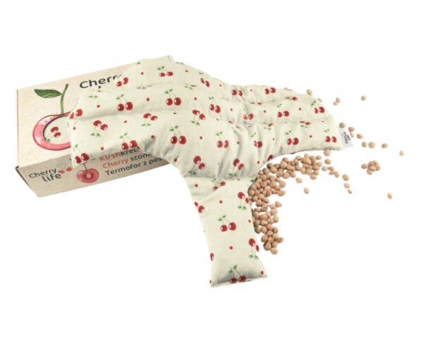 Dámský nahřívací pás s třešňovými pecičkami, termofor - Cherry life, ecru - Obrázek 3