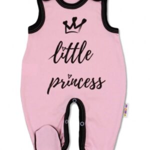 Kojenecké bavlněné dupačky, růžové vel. 68 - Little Princess