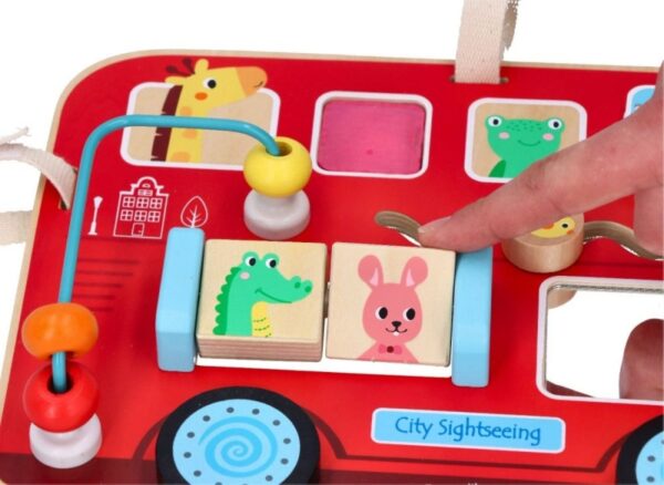 Edukační motorická dřevěná tabule - autobus - Image 2