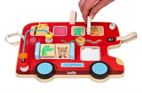 Edukační motorická dřevěná tabule - autobus - Image 3
