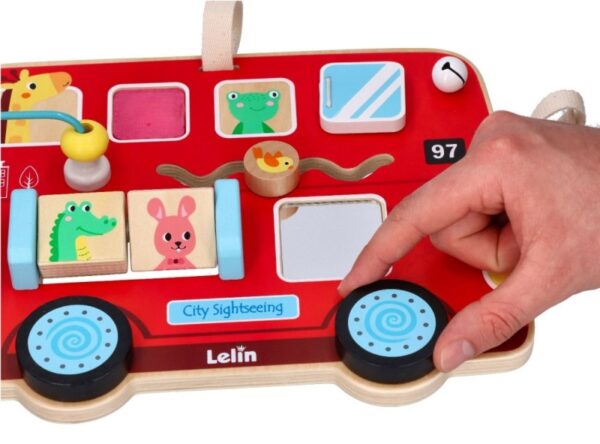 Edukační motorická dřevěná tabule - autobus - Image 4