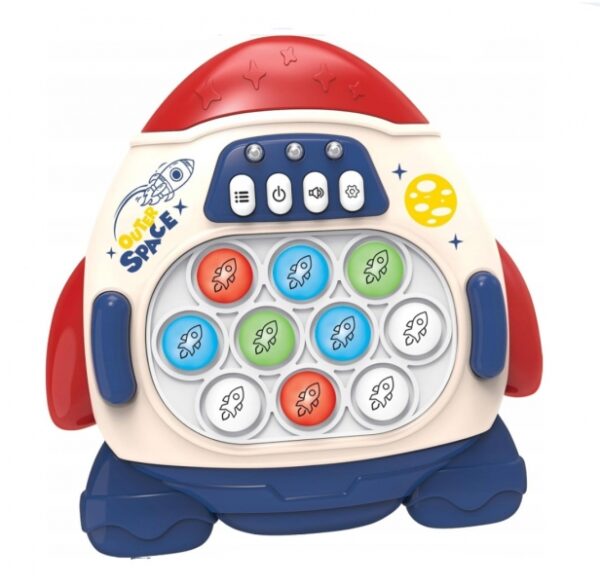 Elektronická dovednostní/antistresová hra Pop-it, Raketa, červená