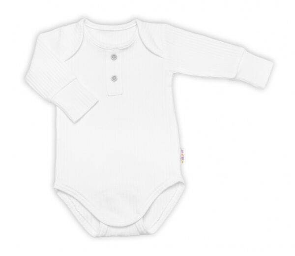 Žebrovaná rostoucí souprava 3D, Baby Boy - bílá - Obrázek 3