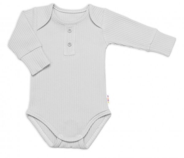 Žebrovaná rostoucí souprava 3D, Baby Boy - šedá - Image 3