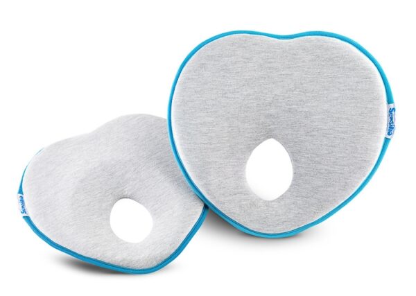 Ergonomický, tvarující polštářek pro miminko - šedý, tyrkys