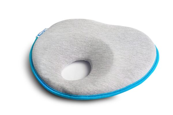 Ergonomický, tvarující polštářek pro miminko - šedý, tyrkys - Obrázek 2