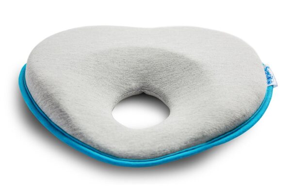 Ergonomický, tvarující polštářek pro miminko - šedý, tyrkys - Obrázek 3
