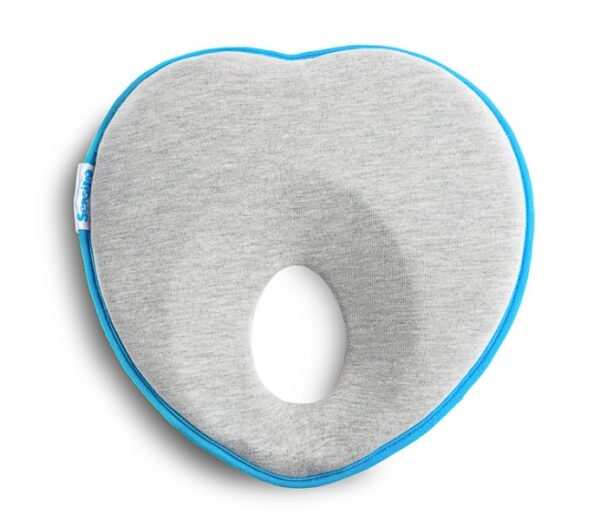 Ergonomický, tvarující polštářek pro miminko - šedý, tyrkys - Obrázek 4