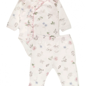 Zavinovací body + legíny, 2D sada, Botanika, bílá/růžová