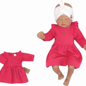 Z&Z Dětské teplákové šatičky/tunika Princess - amarantové, vel. 86