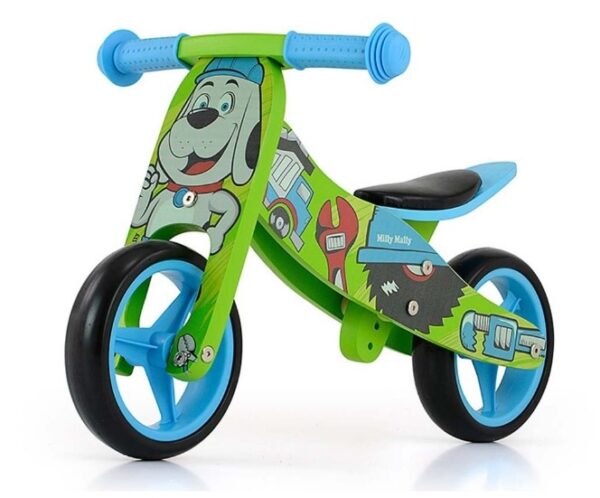 Multifunkční Odstrkovadlo, odrážedlo Jake Bob 2v1, Milly Mally, zeleno/modré - Image 2