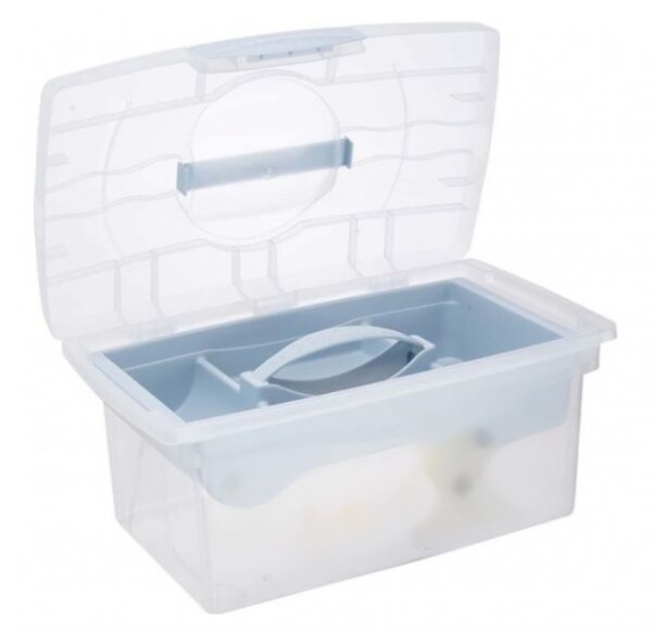 Přenosný box s organizérem Baby Star Baby Nellys, transparentní/bílá - Image 2