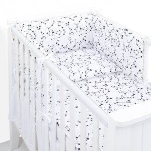 Mantinel s povlečením do postýlky, 3D sada - Star,, 135x100 cm