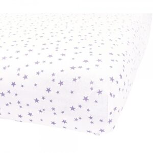 Bavlněné prostěradlo do postýlky 60x120cm - bílé s mini hvězdičkami