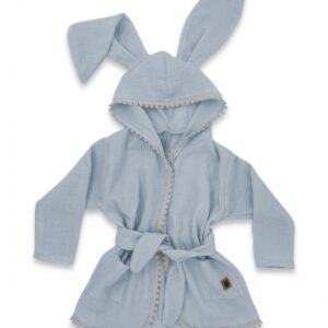 Dětský mušelínový župan s oušky Bunny - jeans