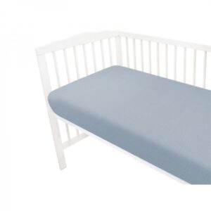 Mušelínové prostěradlo do postýlky 60 x 120 NATURE double - jeans
