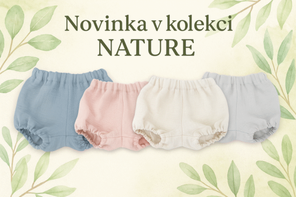Mušelínové kraťasky NATURE - smetanové, vel. S, 0-12m - Obrázek 3
