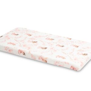 Prostěradlo do postýlky 60x120, Víla Ema, růžová, bílá