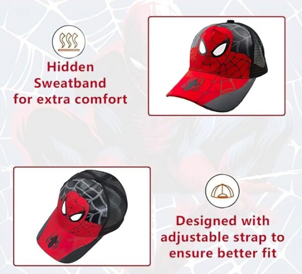 Dětská kšiltovka Spiderman s potiskem M - Obrázek 3